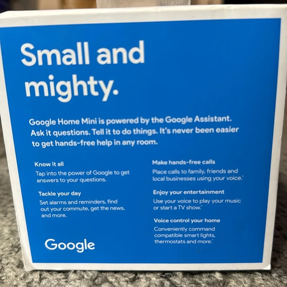 Google Home Mini- open box never been set up or used!